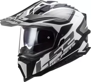 Image of LS2 MX701 Explorer HPFC Alter Motocross Helm, black-white, Size 2XL, black-white, Size 2XL