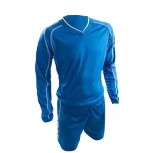 Image of Precision Childrens/Kids Marseille T-Shirt & Shorts Set (M) (Royal Blue/White)