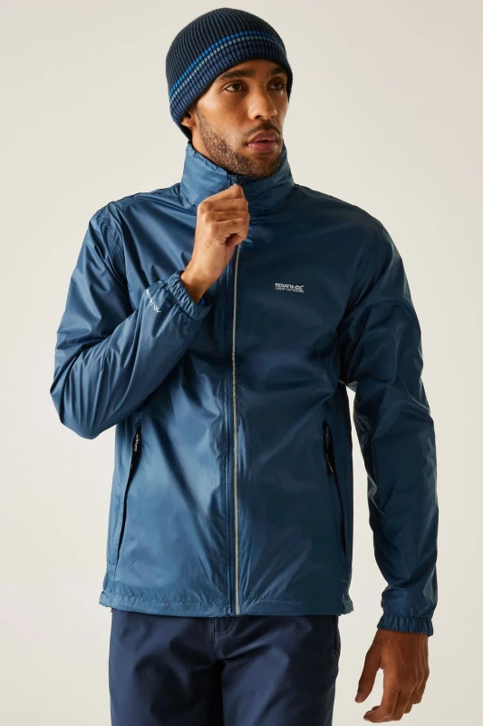 Image of Regatta Regatta Men 'Lyle IV' Waterproof Packaway Jacket in Dark Navy Size: large Dark Navy L Male 5063019983240