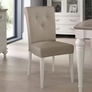 Image of Montreal Pair Of Soft Upholstered Bonded Leather Chairs