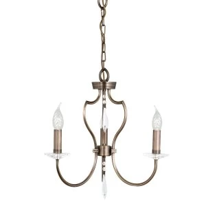 Image of Chandelier 3 Light Dark Bronze Finish, E14