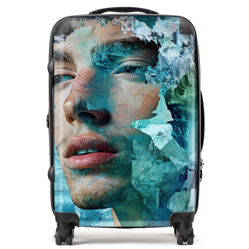 Image of Designer Luggage Calista Vale: 00007 Suitcase in Blue Size: Large Blue Unisex Large