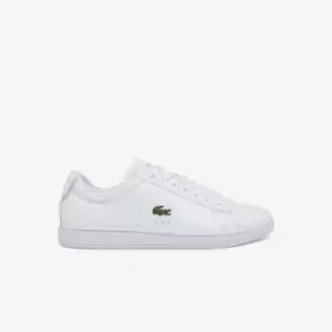 image of Lacoste Womens Carnaby Evo BL Leather and Synthetic Trainers Size 5.5 UK White