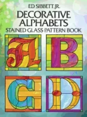Image of decorative alphabets stained glass pattern book