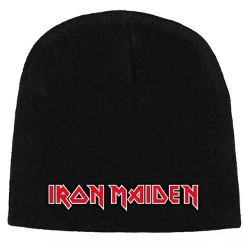 Image of Iron Maiden - Logo Unisex Beanie Hat - Black