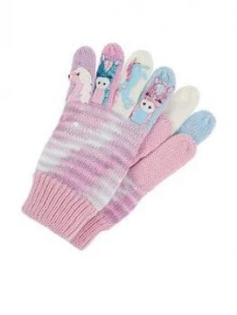 Monsoon Girls Pastel Magical Unicorn Novelty Gloves - Multi, Size 10-13 Years