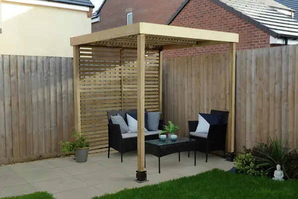 image of Forest Garden Modular Pergola with Side Panel