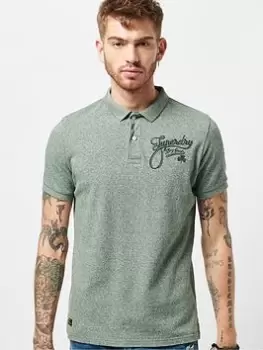 image of Superdry Superstate Polo, Green, Size L, Men