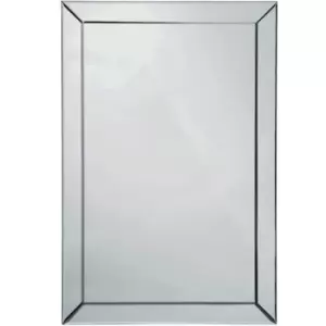 Image of Premier Housewares Rectangular Bevelled Edge Mirror - Silver