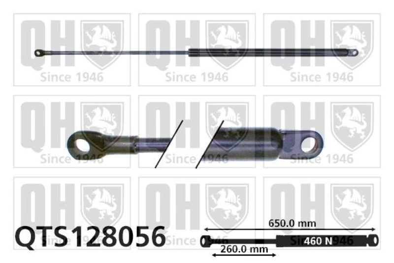 Image of QUINTON HAZELL Tailgate strut QUINTON HAZELL QTS128056