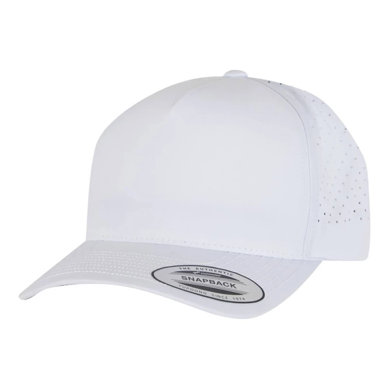 Image of Flexfit Mens 5 Panel Baseball Cap in White White Male One Size