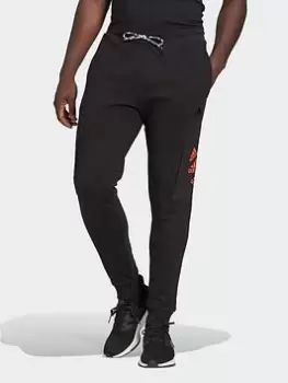 Image of adidas Q4 Bl Pant, Black/Orange, Size 2XL, Men