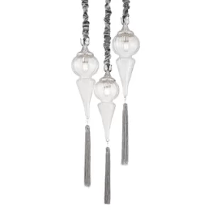 Image of Hammam 3 Light Cluster Ceiling Pendant Silver