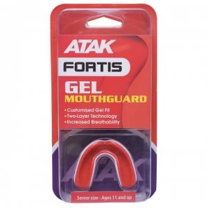 image of Atak Fortis Senior Gel Mouthguard - Red/White