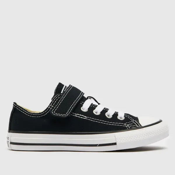 image of Converse Black & white lo 1v easy-on Junior trainers Black/White UK 13 (EU 31½)