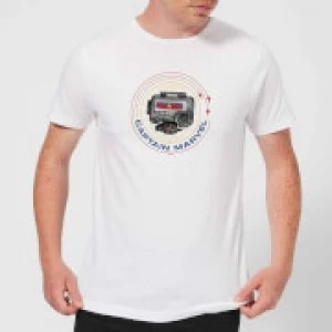 Image of Captain Marvel Pager Mens T-Shirt - White