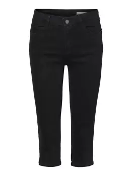 image of VERO MODA Vmseven Normal Waist Capris Women Black