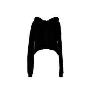 Image of Bella + Canvas Ladies Cropped Hoodie (M) (Black)