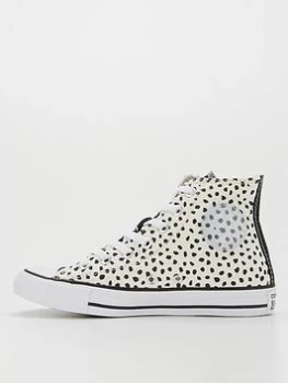 image of Converse Chuck Taylor All Star Hi- Top Trainers - White/Black, Size 7, Women