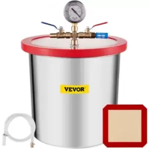 image of VEVOR 3 Gallon 12L Vacuum Chamber Stainless Steel Kit, 160ºF Heavy-Duty Vacuum Chamber Vacuum Pump Air Vacuum Pump AC Vacuum Pump