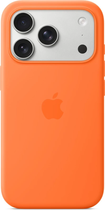 Image of Apple Silicone Case with MagSafe for iPhone 17 Pro - Orange