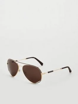 Image of Calvin Klein Jeans Ck Jeans Chroma Aviator Sunglasses, Gold, Women