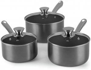 Image of Morphy Richards 3 Piece Aluminium Pan Set - Titanium