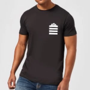 Image of Looney Tunes Taz Stripes Pocket Print Mens T-Shirt - Black - XL