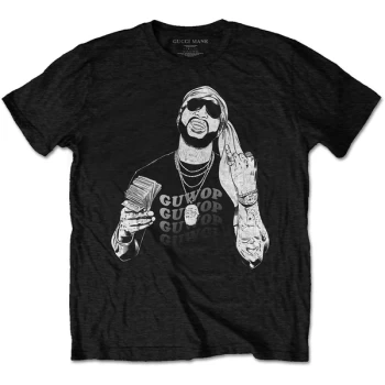 Image of Gucci Mane (GUWOP) - Pinkies Up Unisex Large T-Shirt - Black