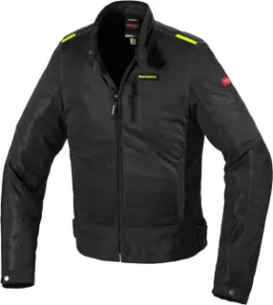 Image of Spidi Solar Net Motorcycle Textile Jacket, black-yellow Size M black-yellow, Size M