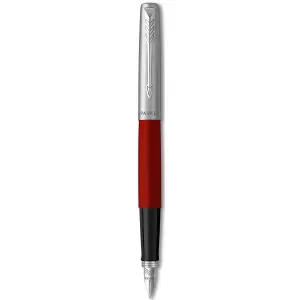 image of Parker Jotter Fountain Pen Red Finish Blue and Black Ink