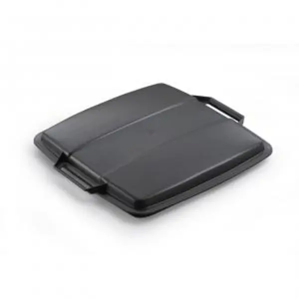 Image of DURABIN Plastic Waste Bin 90 Litre Grey with Black Lid - VEH2012033 EXR28510DR
