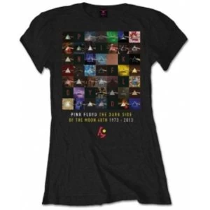 Image of Pink Floyd DSOTM 40th Variations Blk Ladies T Shirt: X Larg