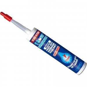 Image of EvoStik 1 Hour Shower Silicone Sealant White 310ml