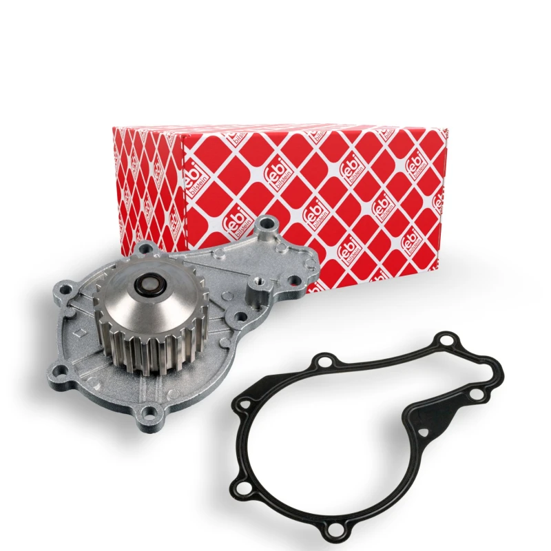 Image of FEBI BILSTEIN 21856 Water pump Number of Teeth: 21, Cast Aluminium, with gasket/seal Cast Aluminium Water Pump (1260)