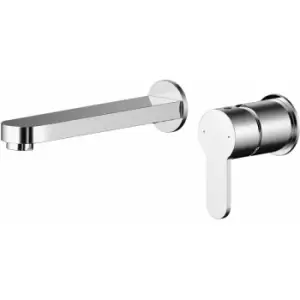 image of Arvan 2-Hole Wall Mounted Basin Mixer Tap without Plate - Chrome - Nuie