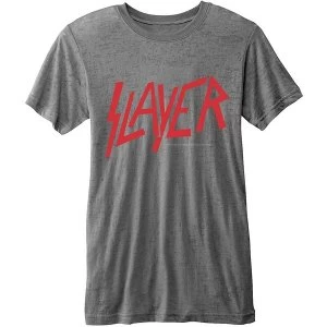 Image of Slayer - Classic Logo Unisex Small T-Shirt - Grey