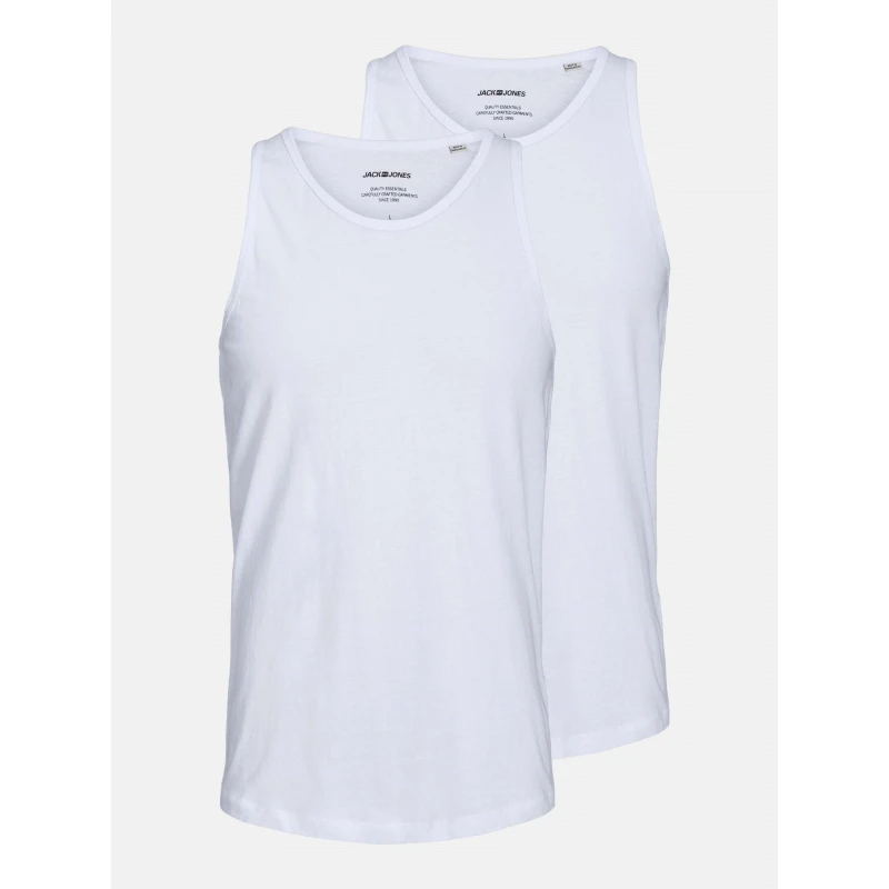 Image of Jack and Jones Mens 2-Pack Vest White male L