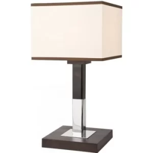 image of Amelia Table Lamp With Square Shade Wenge, 1x E27