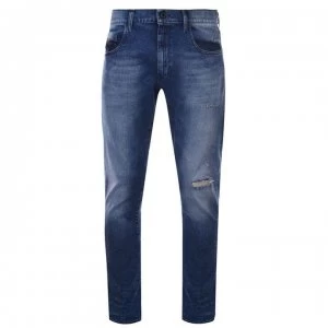 Image of Diesel D Strukt 81 Mens Jeans - Mid Blue