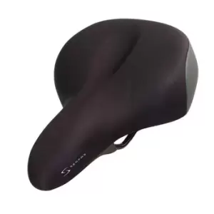 image of Serfas Tailbones Hybrid Saddle, W/Elastomers, Lycra - Black