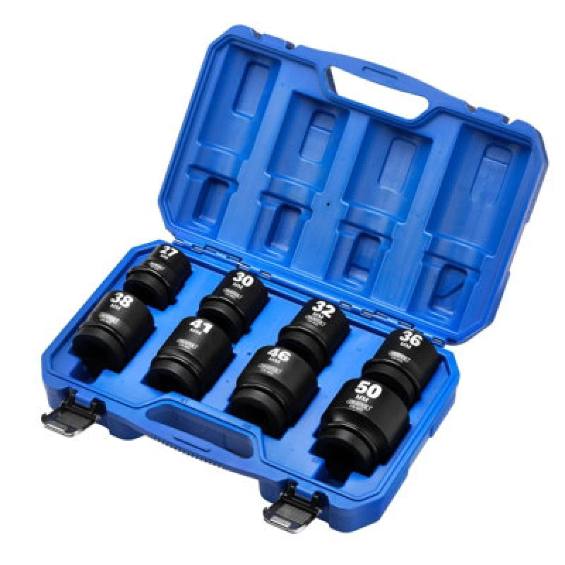 Image of Draper HI TORQ 8 Piece 1" Drive Hexagon Impact Socket Set 20209 Drive: 1"