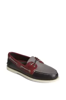 Image of Perry Authentic Original 2-Eye Tri-Tone Shoes Male Navy UK Size 8