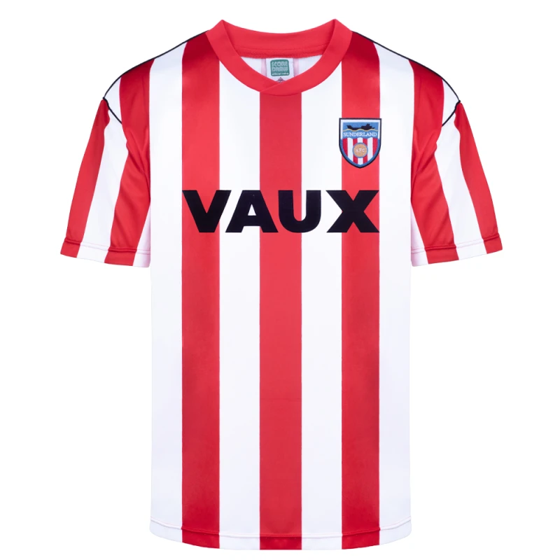 Image of Score Draw Sunderland 1990 Retro Football Shirt SUND90HPYSS-M M Mens Sportswear
