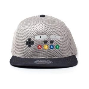 image of Nintendo - Snes Controller Unisex One Size Cap - Grey/Black