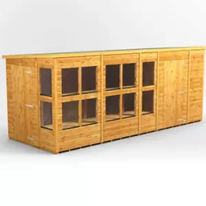 Image of 16X6 Power Pent Potting Shed Combi Including 6ft Side Store