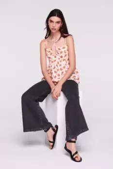 Image of Horti Strappy Cut Out Cami Top, Orange Blossom / UK 10