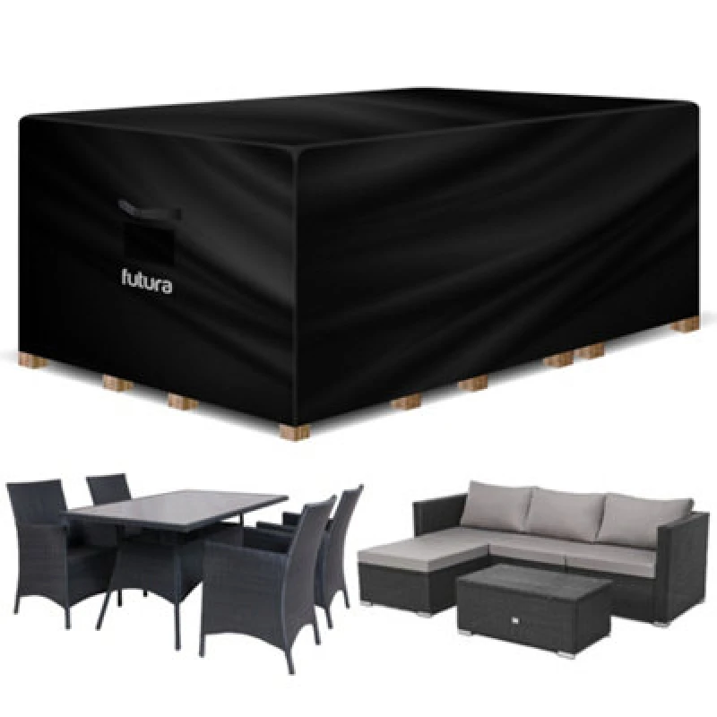 Image of Futura Premium 600D Rectangular 250X210X90Cm Waterproof Garden Furniture Cover, Outdoor Patio Weatherproof Rattan Sofa Guard