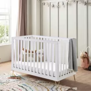 image of Babymore Kimi Cot Bed - White