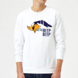 Image of Looney Tunes Road Runner Beep Beep Sweatshirt - White - XXL